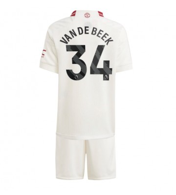 Manchester United Donny van de Beek #34 Tredje Kläder Barn 2023-24 Kortärmad (+ Korta byxor)